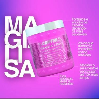 Imagem de Máscara Magia Lisa Coiffer 500grs Doadora de Liso Extremo Densidade e Fortalecimento