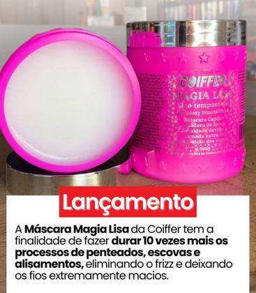 Imagem de Máscara Magia Lisa Coiffer 500grs Doadora de Liso Extremo Densidade e Fortalecimento