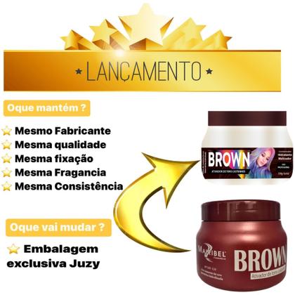 Imagem de Mascara Matizadora 250g Brown Castanho Chocolate Juzy - Juzy Cosmeticos