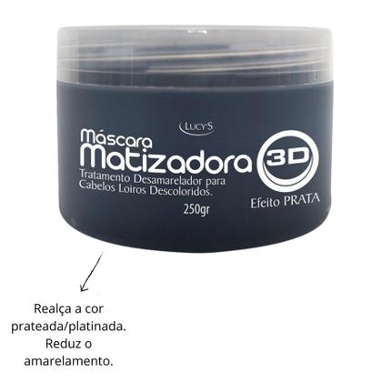 Imagem de Máscara Matizadora 3D Efeito Prata - 250g