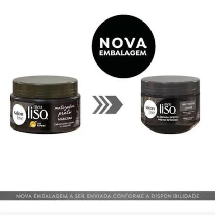 Imagem de Máscara Matizadora Preto Meu Liso 300g Salon Line