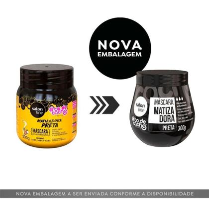 Imagem de Máscara Matizadora Salon Line Tô De Cacho Matiz Preto  300g