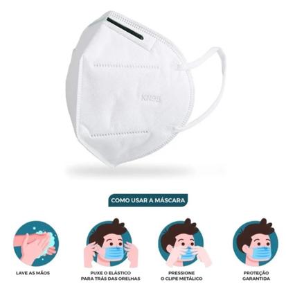 Imagem de Mascara n95 com 5 camadas de proteção pff2, caixa com 50 unidades