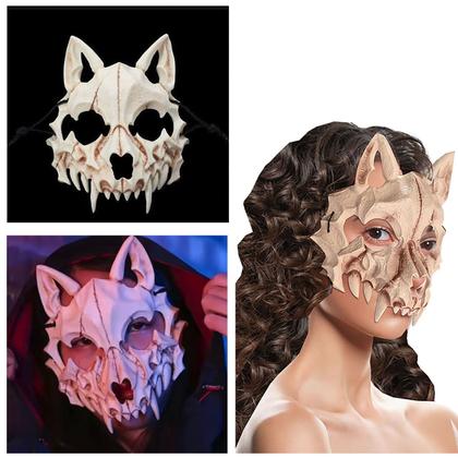 Imagem de Máscara Osso Animal Lobo Esqueleto Caveira Halloween