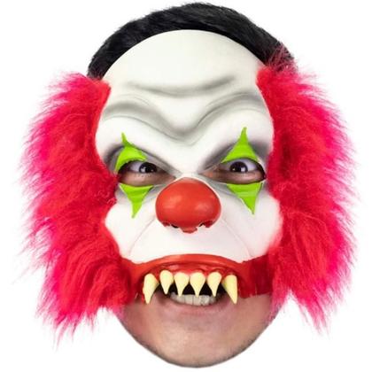 Imagem de Máscara Palhaço Mau com Cabelo Fantasia Halloween Festa Carnaval Terror Cosplay Dia das Bruxas