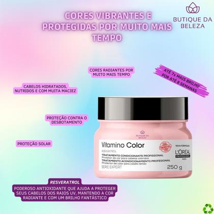 Imagem de Máscara para Cabelos Coloridos Loreal Vitamino Color 250g - Proteção da Cor