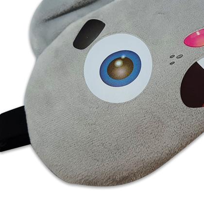 Imagem de Máscara Para Dormir Gato Cinza Gel Térmico Reduz Olheiras