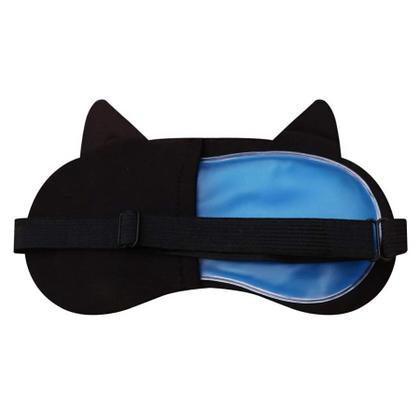 Imagem de Máscara Para Dormir Gato Roxo Gel Térmico Reduz Olheiras