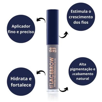 Imagem de Máscara Para Sobrancelhas em Gel Bruna Tavares Bt Lacebrow Grey 2,5g