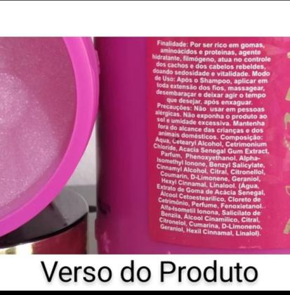 Imagem de Máscara Pink Rose Coiffer 500grs Hidratação Nutrição e Restauração Ativo Goma das Acácia Senegal