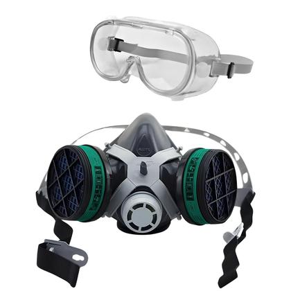 Imagem de Máscara Proteção Óculos Pesticidas Agrotóxicos E Venenos 2 F
