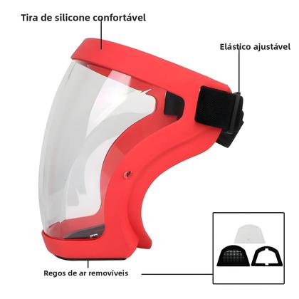 Imagem de Máscara Protetora Facial Completa À Prova De Poeira E Respingos De Óleo Com Filtros Para