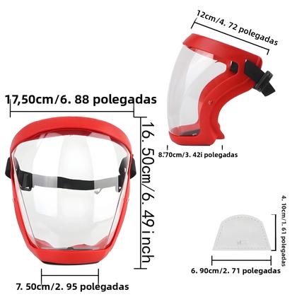 Imagem de Máscara Protetora Facial Completa À Prova De Poeira E Respingos De Óleo Com Filtros Para