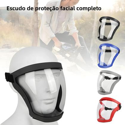 Imagem de Máscara Protetora Facial Completa À Prova De Poeira E Respingos De Óleo Com Filtros Para