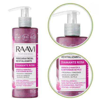 Imagem de Mascara Raavi Facial Diamante Rosa 110g