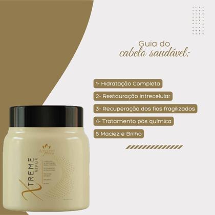 Imagem de Mascara reconstrução streme repair amazon flowers terapia e tratamento pos quimica 1lt