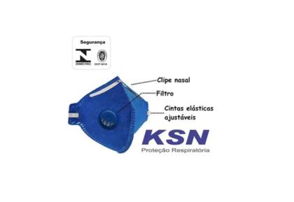 Imagem de Máscara Respirador PFF2 KSN Com Válvula CA 10578