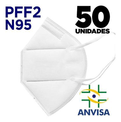 Imagem de Máscara respirador pff2/n95 adulto branca - 50 unidades