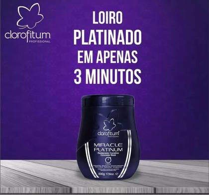 Imagem de Máscara Restaurador Corretivo Miracle Platinum Clorofitum 500g