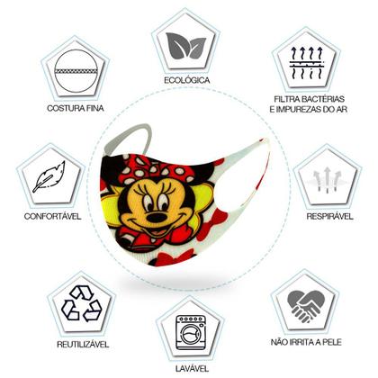 Imagem de Máscara Reutilizável Tipo Ninja Desenho Minnie Mouse 1 Un