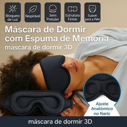Imagem de Máscara Seda Gelada 3D Conforto e Leveza para Descanso