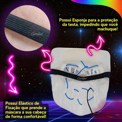 Imagem de Mascara the purge kiss me com led fantasia festa Adulto
