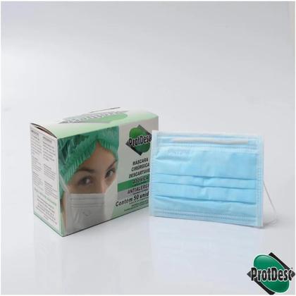 Imagem de MASCARA TIPO CIRURGICA TRIPLA PROTDESC AZUL ( CX 50pç )