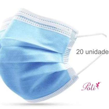 Imagem de Mascara Tnt com Elástico Unhas Azul c/20 unidades - Poli