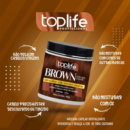 Imagem de MÁSCARA TONALIZANTE CAPILAR MATIZADORA MARROM BROWN CASTANHO 500g
