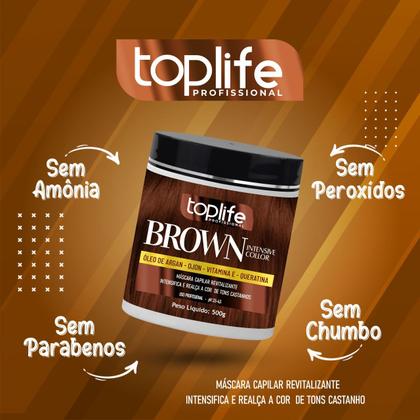 Imagem de MÁSCARA TONALIZANTE CAPILAR MATIZADORA MARROM BROWN CASTANHO 500g