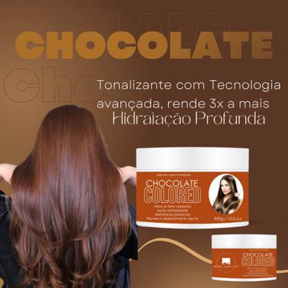 Imagem de Máscara Tonalizante Chocolate Sem Amônia - Resultado 100% Natural com Hidratação Profunda
