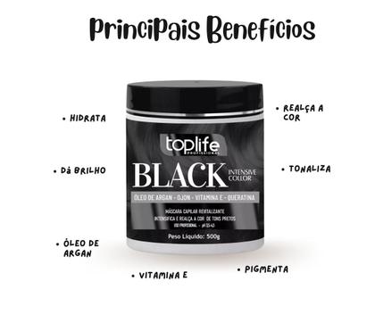Imagem de Máscara Tonalizante Intensive Collor Black Toplife 500g
