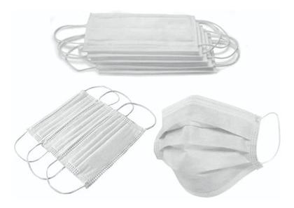 Imagem de Máscara Tripla Descartável Branca Ssplus 3 Caixas com 50 Unidades Cada