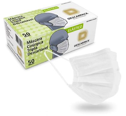 Imagem de Mascara tripla descartevel  descarpack caixa 50 mascaras