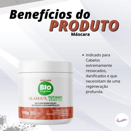 Imagem de Máscara Tutano Vegetal Biovegetais Glamour 500g Trihair