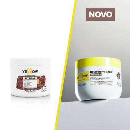 Imagem de Máscara Yellow Nutritive 500ml Alfaparf Nutre Repara e Revitaliza Cabelos Danificados Quimicamente Tratados