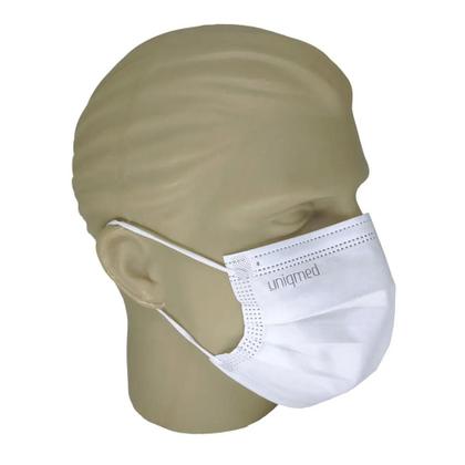 Imagem de Máscaras descartáveis tripla clipe nasal kit 250un uniqmed