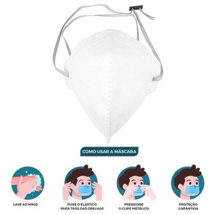 Imagem de Máscaras Não Reutilizáveis M.F.Q Pff2S C Clipe Nasal 10Un