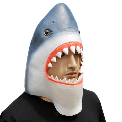 Imagem de Mask CreepyParty Shark Fish Latex Fantasia de Halloween para adultos