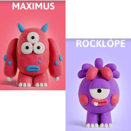 Imagem de Massa 4em1 Clay Air Modela Pula e Molda Personagens Pet e Monstro Colecionável