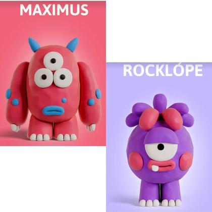 Imagem de Massa 4em1 Clay Air Modela Pula e Molda Personagens Pet e Monstro Colecionável