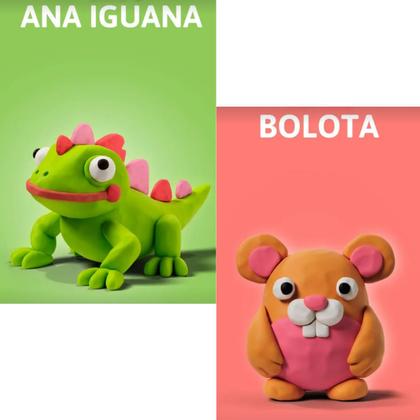 Imagem de Massa 4em1 Clay Air Modela Pula e Molda Personagens Pet e Monstro Colecionável