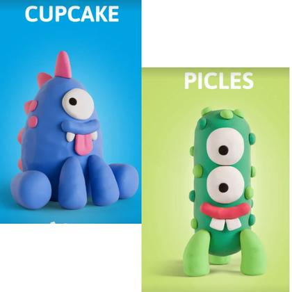 Imagem de Massa 4em1 Clay Air Modela Pula e Molda Personagens Pet e Monstro Colecionável