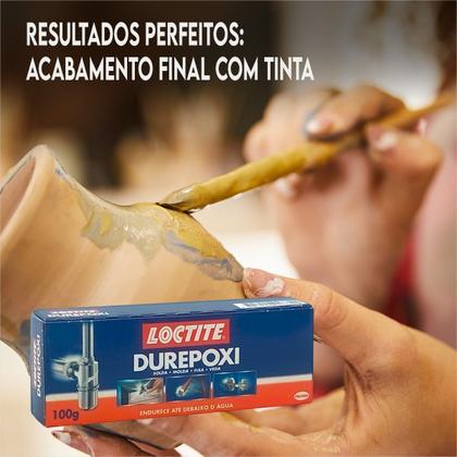 Imagem de Massa Adesiva Epoxi Durepoxi 100g Cinza Loctite C/ 12 Un