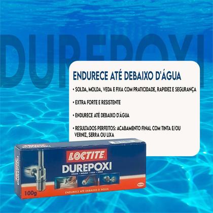 Imagem de Massa Adesiva Epoxi Durepoxi 100g Cinza Loctite C/ 12 Un