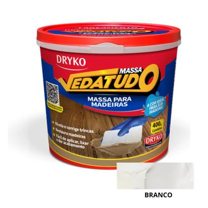 Imagem de Massa Calafetar Para Madeira Correção Reparo Tipo F12 Dryko 400g Acrílica MDF Trincas Assoalhos Piso Laminado Cores