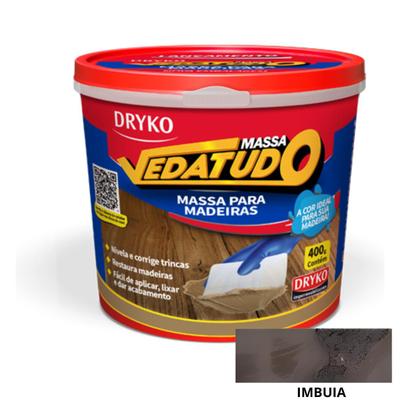 Imagem de Massa Calafetar Para Madeira Correção Reparo Tipo F12 Dryko 400g Acrílica MDF Trincas Assoalhos Piso Laminado Cores