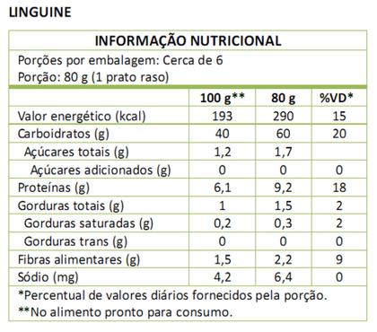 Imagem de Massa Com Ovos Linguine Orquídea 500g