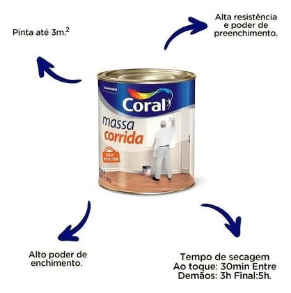 Imagem de Massa Corrida Coral 1,5kg Branco Fosco