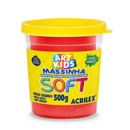 Imagem de Massa de Modelar Amido Pote Soft 500g Vermelho - Acrilex